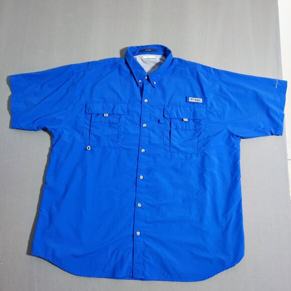Columbia Bahama PFG Omni-shade men's size 2XL blue mesh lining - Picture 1 of 12
